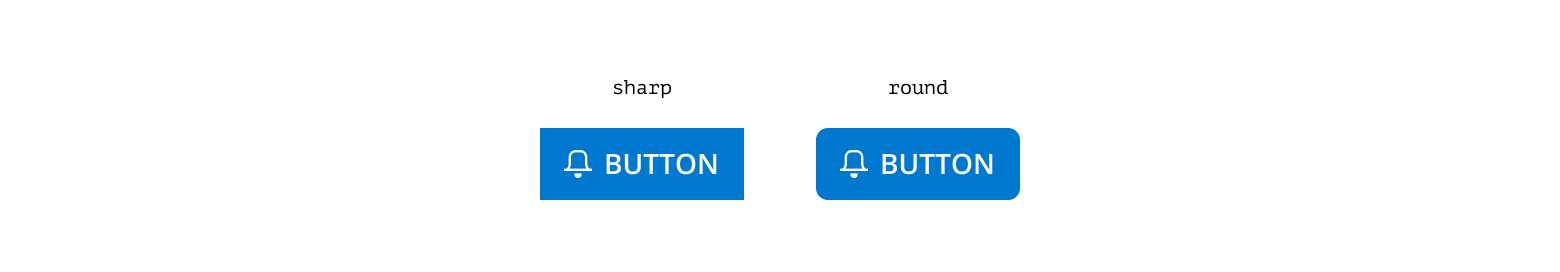 Styling options button corner example